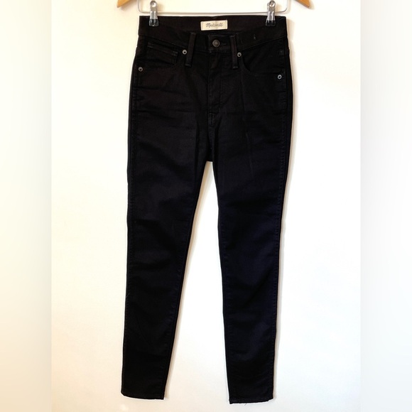 Madewell 10" High Rise Skinny Jeans in Black Frost - Picture 1 of 6